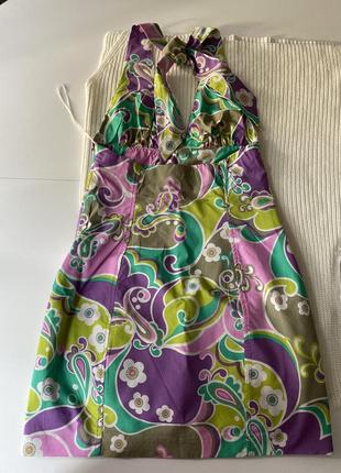 Летнее платье сарафан zara короткая с открытой спиной