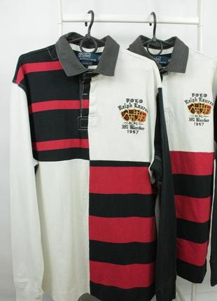 Крута вінтажна регбійка поло polo ralph lauren vintage rugby polo shirt2 фото