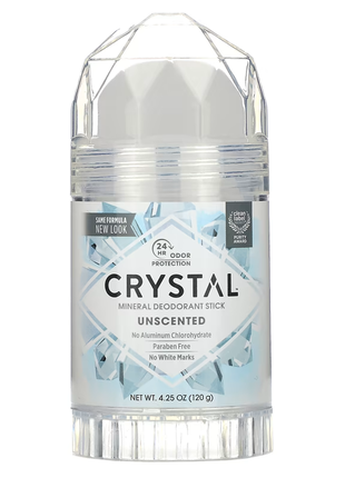 Crystal body deodorant, мінеральний дезодорант-олівець, без запаху, 120 г (4,25 унції)