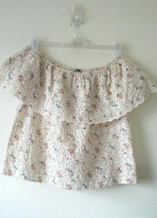 Стильный кроп топ на плече tu