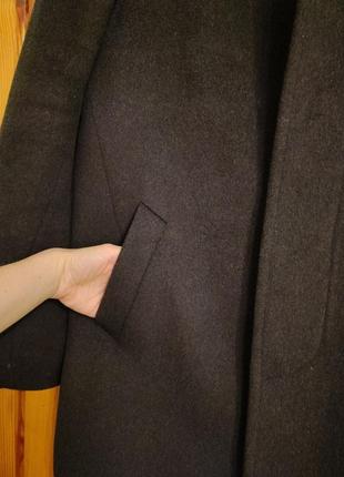 Очень качественный черный мужской плащ пальто пиджак