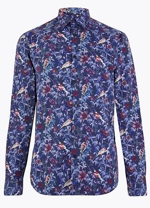 Мужская рубашка marks&spencer, 100% хлопок, размер s