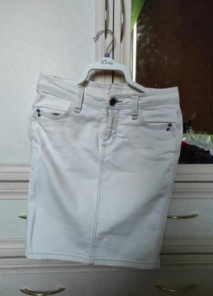 Актуальная джинсовая юбка colin's, р.xs/s2 фото