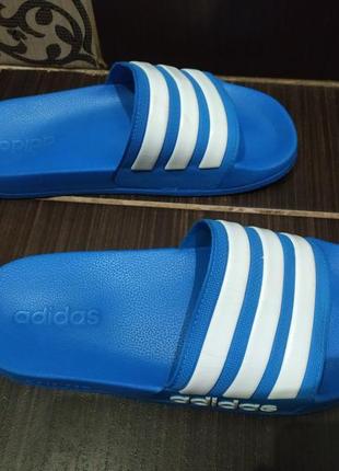 Жіночі шльопанці adidas adilette shower slides blue2 фото