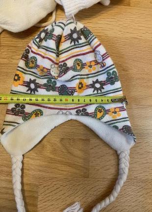 Новий вовняний набір, комплект, шарф, шапка, рукавиці7 фото