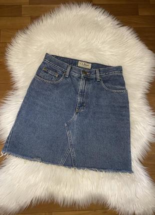 Очень крутая трендовая джинсовая юбка 🖤l. l. bean 🖤1 фото