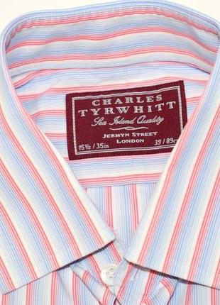 Мужская рубашка в полоску длинный рукав, charles tyrwhitt2 фото