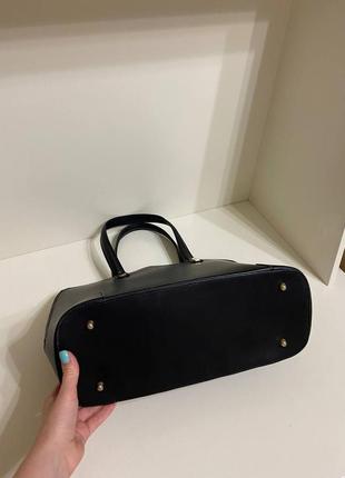Велика класична чорна сумка шопер3 фото
