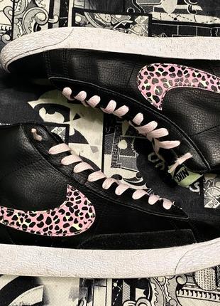 Nike blazer mid 'pink cheetah'4 фото