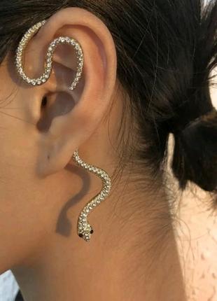 Каффа сережка золота обманка  кліпса каффи кліпси