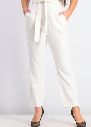 Льняные брюки штаны бренд  reserved linen blend