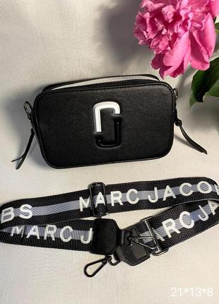 Женская сумка из экокожи турченка черная в стиле mark jacobs в стиле марк, ябс джейкобс, черно белая2 фото