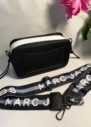 Женская сумка из экокожи турченка черная в стиле mark jacobs в стиле марк, ябс джейкобс, черно белая8 фото