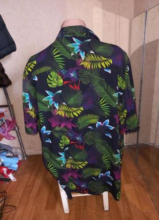 Яскрава гавайська сорочка 100% віскоза2 фото