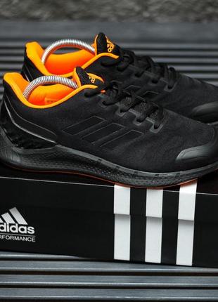 Мужские кроссовки adidas black orange 41