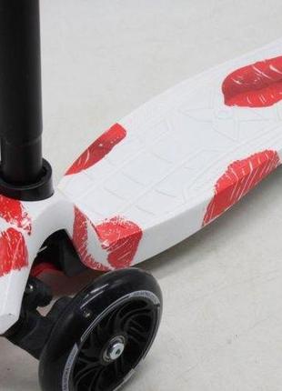 Самокат gs-0073 пластик.з принтом pu світло, 120*30 мм, 32*13 см., 6 видів