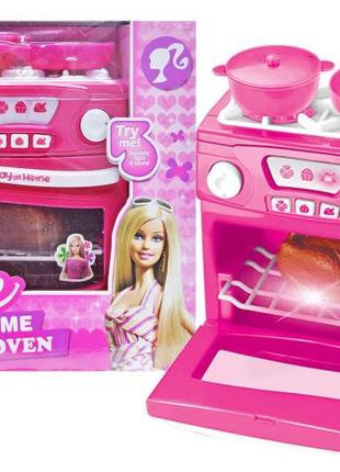 Игровой набор кухонная плита для девочек "barbie" со звуком и светом, в коробке, qf26131ba