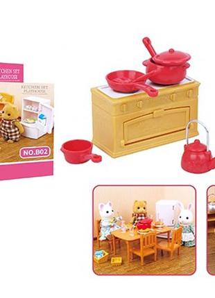 Мебель кукольная для флоксовых фигурок животных sylvanian families b02 кухня7 фото