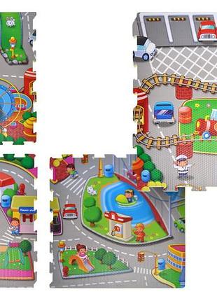 Килимок ігровий пазл дорога місто фомові пазли 594m