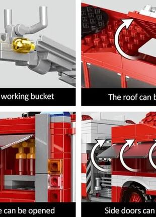 Конструктор пожежна машина з драбиною 711 дет4 фото