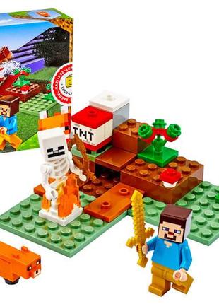Конструктор minecraft 11472 майнкрафт приключение в тайге 80 дет my world