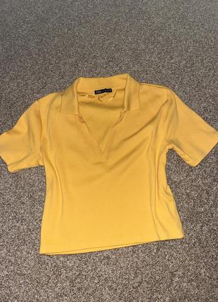 Вкорочений топ зара в рубчик