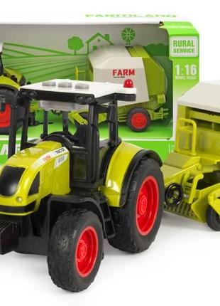 Трактор с прицепом инерционный, озвученный, со светом, wy900l