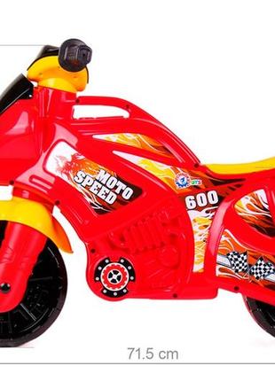 Дитячий мотоцикл толокар червоний 5118 технок байк каталка3 фото