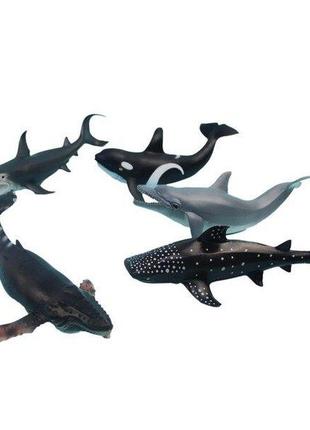 Ігровий набір риб (дельфін, акула, кит, касатка 6 шт) hy8-0063 фото
