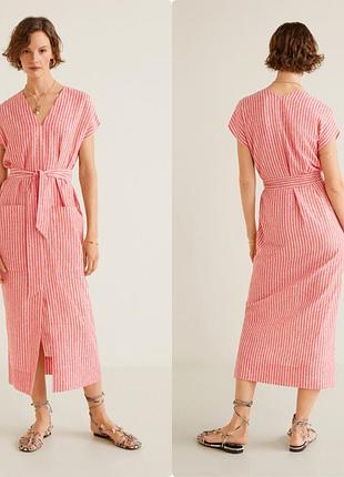 Плаття манго mango, розмір м (55% льон, 45% віскоза)