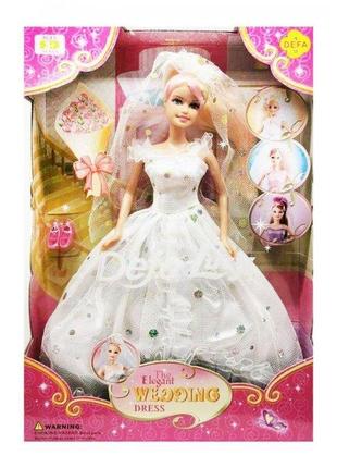 Кукла невеста defa 6003 в свадебном платье с фатой1 фото