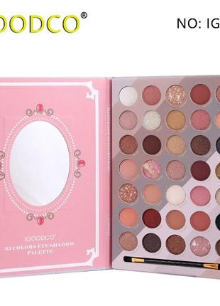 Палетка теней igoodco набор детской декоративной косметики 35в1 нюдовые оттенки