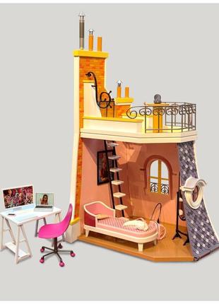 Домик для кукол леди баг и супер-кот 2 в 1 спальня и балкон маринетт с аксессуарами miraculous оригинал