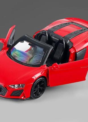 Машинка металева 68418 audi r8 spyder 1:32 на батарейках світло звук відчиняються двері ауді спайдер