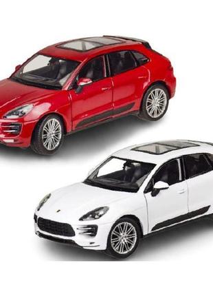 Машина порше металева з дверима, що відкриваються, і багажником welly porsche macan turbo 24047w