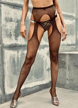 🔥 колготки чулки с поясом xs-xxl