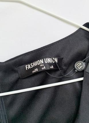 Платье, в цветочный принт, черное, fashion union6 фото