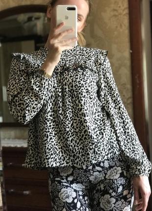 Шикарна леопардова блуза