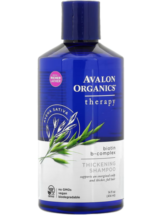 Avalon organics, шампунь для густоти волосся, з b-комплексом і біотином, 414 мл1 фото