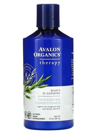 Avalon organics, кондиционер для густоты волос, с биотином и в-комплексом, 397 г (14 унций)