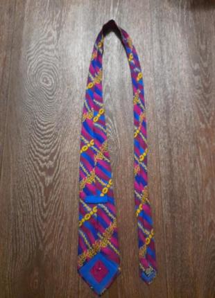 Брендовый коллекционный 100% шелк галстук / галстук от chrictian laxroix made in ital y5 фото