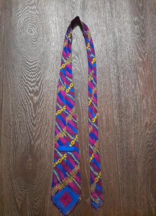 Брендовый коллекционный 100% шелк галстук / галстук от chrictian laxroix made in ital y6 фото