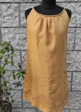 Нове плаття сарафан кемел на літо із 100% льону massimo dutti