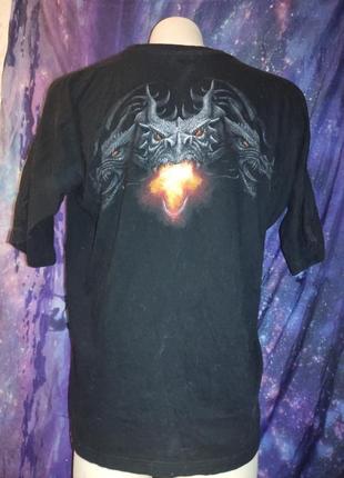 Крутая неформальная готическая футболка с драконом таинств spiral2 фото