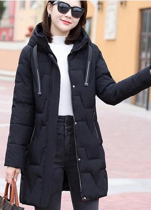 Куртка жіноча демісезонна(на тонкому утеплювачі) чорна кольору 52-54 р.((3хл))весна-осінь модна стильна для дівчат3 фото