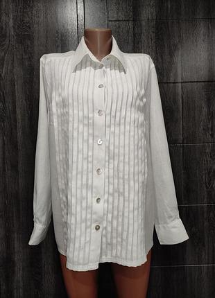 Бесподобная льняная рубашка блузка лён пог-55 см льон