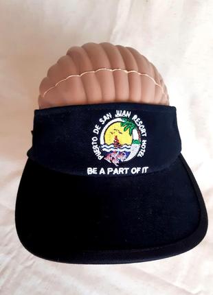 Дашок сонцезахисний чорний на застібці one size3 фото