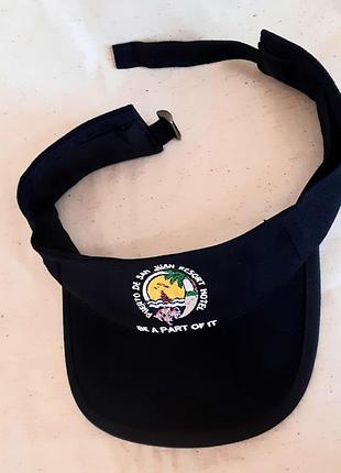 Дашок сонцезахисний чорний на застібці one size