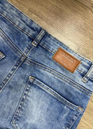 Женские джинсы tally weijl скинни в утяжелике с потертостями разрезами с завышенной талией высокой посадкой6 фото