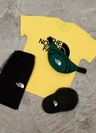 Шорты + футболка! базовый, спортивный костюм, летний комплект тн the north face tnf